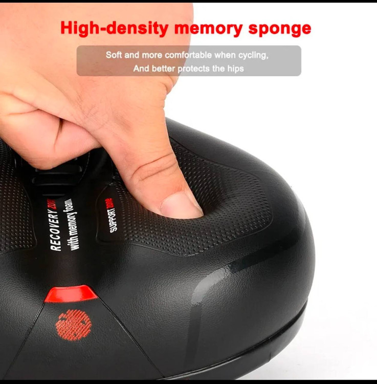 زین طبی دوچرخه چراغدار فنر کپسولی مناسب دوچرخه شهری و ثابت