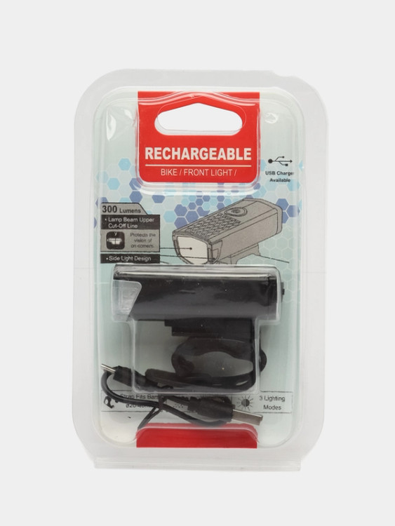 چراغ جلوی دوچرخه - چراغ جلو و عقب USB با بند کشی