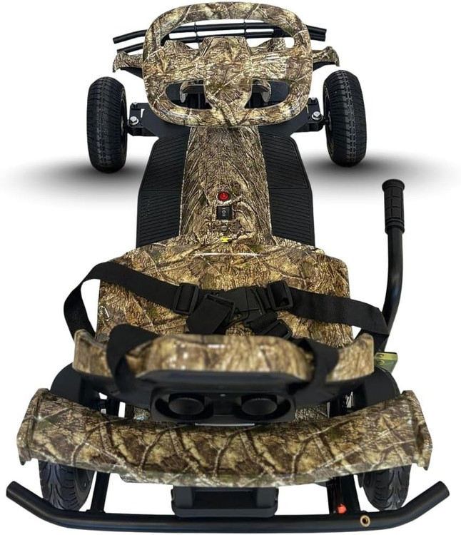 کارتینگ برقی 36 ولت کودکان | طراحی مسابقهای حرفهای با سیستم نورپردازی LED رنگ قهوه ای جنگلی