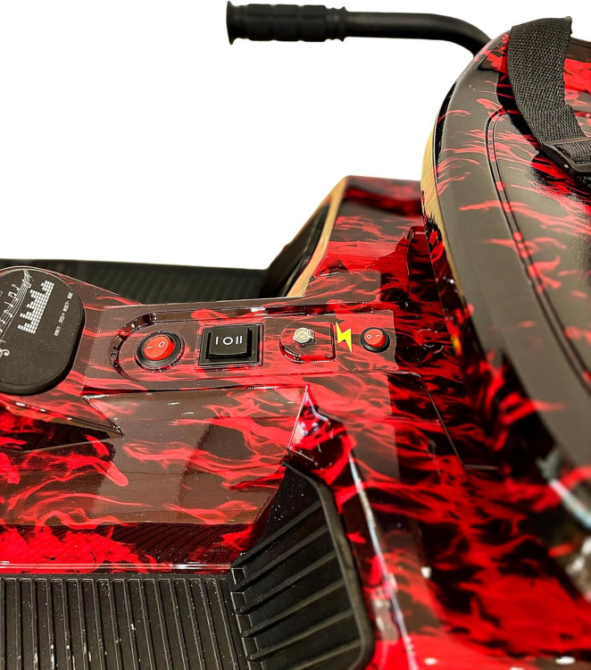 کارتینگ برقی 36 ولت کودکان | طراحی مسابقهای حرفهای با سیستم نورپردازی LED رنگ قرمز اتشین