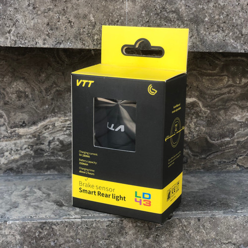 چراغ عقب هوشمند دوچرخه VTT سنسور ترمز، نور و لرزش