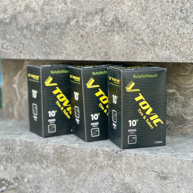 تیوپ اسکوتر برقی سایز 10x2.50 برند TOVIC والف کج