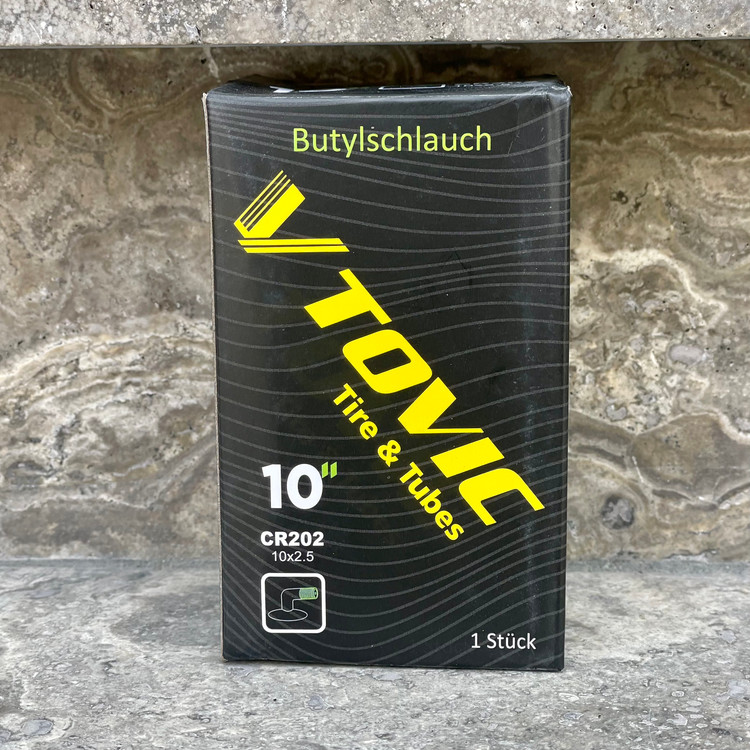 تیوپ اسکوتر برقی سایز 10x2.50 برند TOVIC والف کج